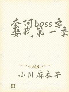 奈何boss要娶我第一季免费观看完整版