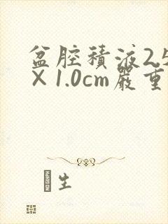 盆腔积液2.5×1.0cm严重么