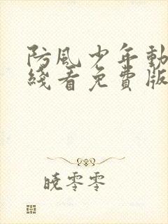 防风少年动漫在线看免费版