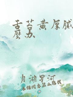 舌苔黄厚腻的怎么办