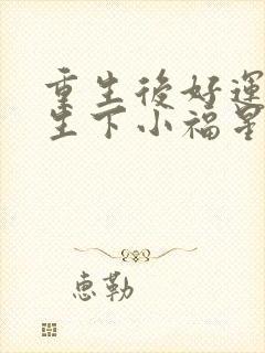 重生后好运王妃生下小福星短剧免费观看