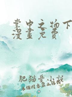 掌中之物下拉式漫画免费