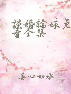 谈婚论嫁免费观看全集
