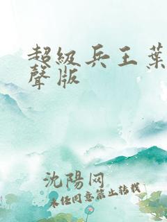 超级兵王叶谦有声版