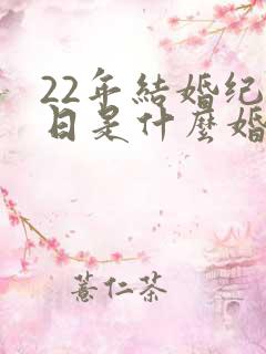 22年结婚纪念日是什么婚