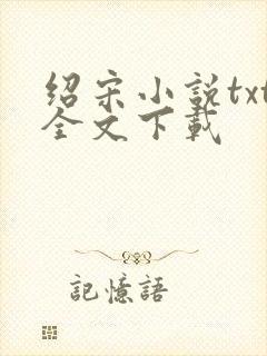 绍宋小说txt全文下载