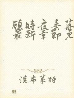 顾时夜秦苒小说最新章节免费阅读