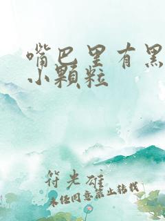 嘴巴里有黑色的小颗粒