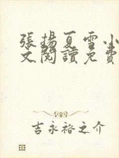 张扬夏雪小说全文阅读免费