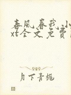 春风眷我小说txt全文免费阅读