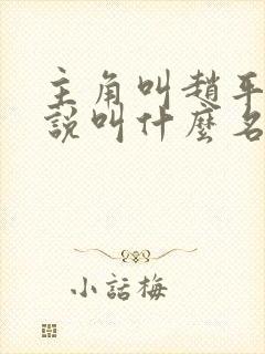 主角叫赵平的小说叫什么名字