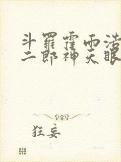斗罗霍雨浩拥有二郎神天眼笔趣阁
