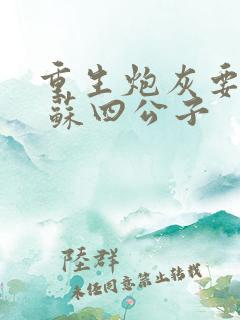 重生炮灰要逆袭 苏四公子