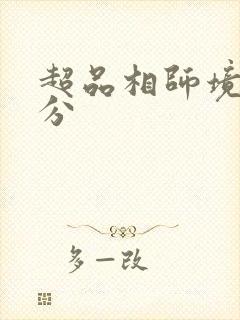 超品相师境界划分