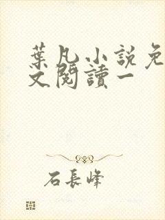 叶凡小说免费全文阅读一