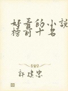 好看的小说排行榜前十名