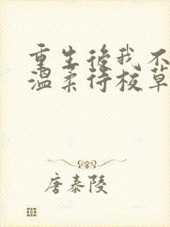 重生后我不作死温柔待校草男友