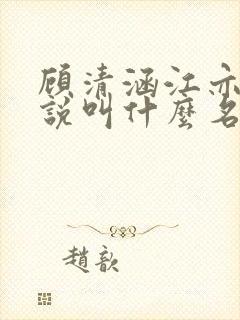 顾清涵江亦辰小说叫什么名字