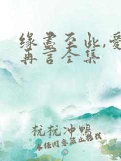 缘尽至此,爱不再言全集