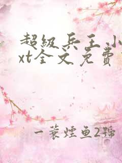 超级兵王小说txt全文免费下载