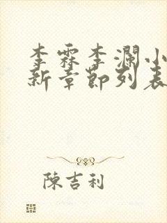 李霖李澜小说最新章节列表官场奇才