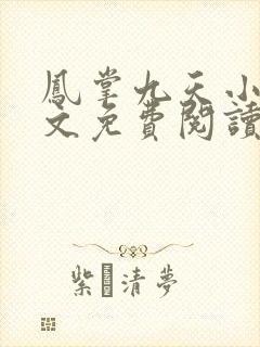 凤掌九天小说全文免费阅读