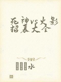 死神vs火影出招表大全