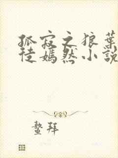 孤寂之狼叶凡司徒嫣然小说