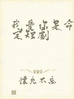 我爱你是命中注定短剧