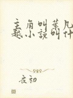 主角叫叶凡的穿越小说叫什么名字