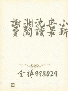 谢渊沈冉小说免费阅读最新章节更新时间