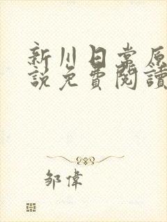 新川日常原著小说免费阅读