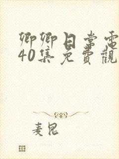 卿卿日常电视剧40集免费观看全集