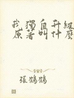 我独自升级小说原著叫什么