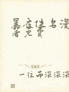 暴夜佚名漫画原著免费