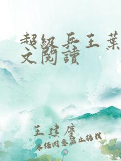 超级兵王叶谦全文阅读