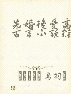 先婚后爱高质量古言小说推荐