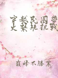 穿越民国带着军火系统抗战的小说