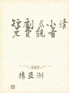 短剧《小清欢》免费观看