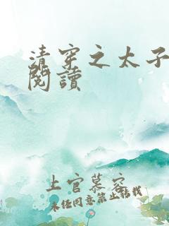 清穿之太子娇妃阅读