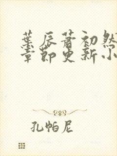 叶辰萧初然最新章节更新小说