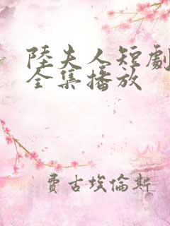 陆夫人短剧免费全集播放