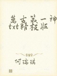 万古第一神小说txt精校版