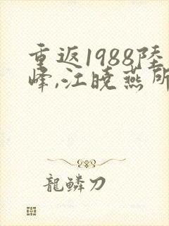 重返1988陆峰,江晓燕所有章节