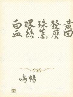 白眼珠发黄有红血丝怎么回事