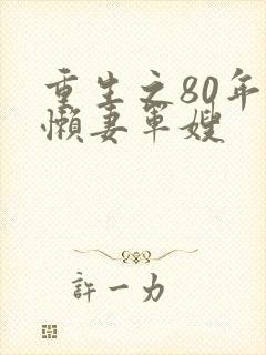 重生之80年代懒妻军嫂
