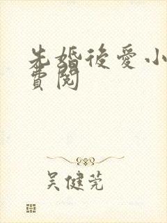 先婚后爱小说免费阅