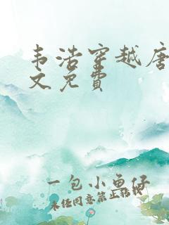 韦浩穿越唐朝全文免费