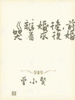 《离婚后,前夫哭着求复婚》