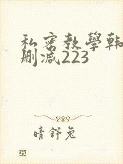私密教学韩漫无删减223
